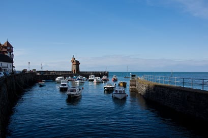 Lynmouth - Hafen bei Flut