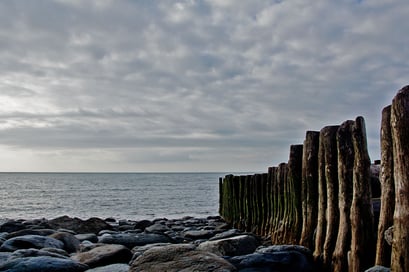 Lynmouth - Blick Richtung Wales über den Bristol Channel