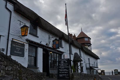 Lynmouth - Hotel the RisingSun. Ein mehrere hundert Jahre altes Haus