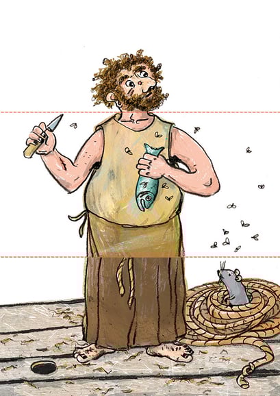 Klappansicht Dreiteilung