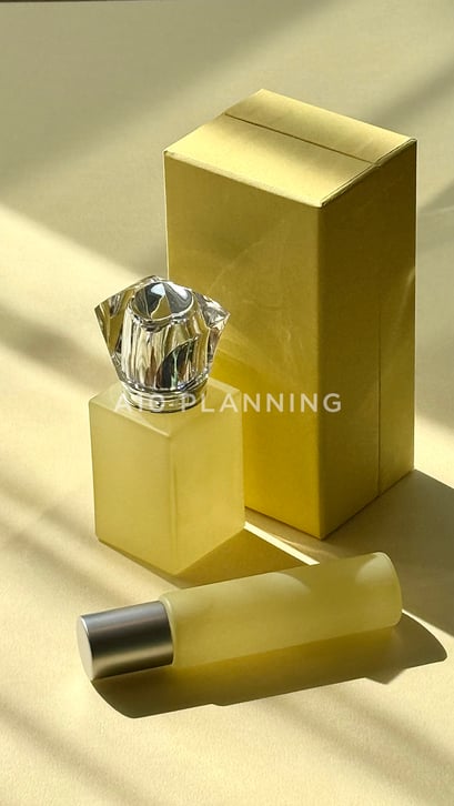 パステルイエロー香水ボトル_ガラス製香水瓶卸売極小ロット