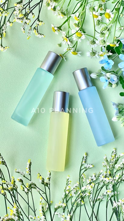 パステルイエロー香水ボトル_ガラス製香水瓶卸売極小ロット