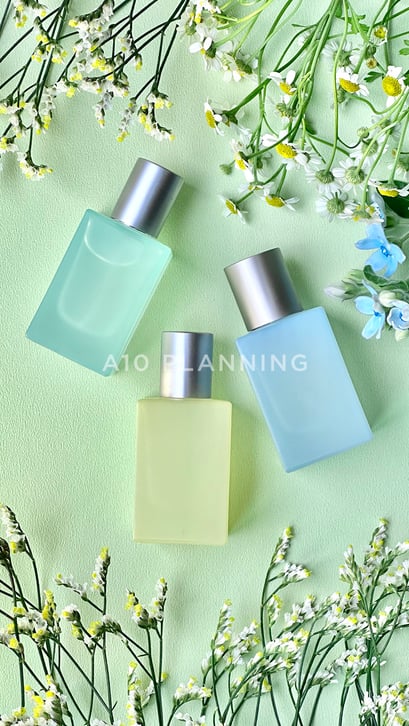 パステルイエロー香水ボトル_ガラス製香水瓶卸売極小ロット