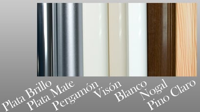 Colores plata mampara corredera