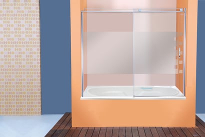 Mampara de dos hojas correderas