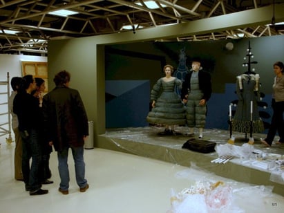 Maniquies hiperrealistas para vestir Ropas históricas (Los ballets de Diaghlev > El Cascanueces) en el Museo de Arte, Mónaco.