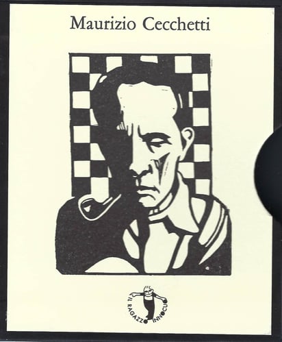 piatto del cofanetto con stampa tipografica e linoleum originale