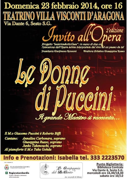 Manifesto Donne di Puccini