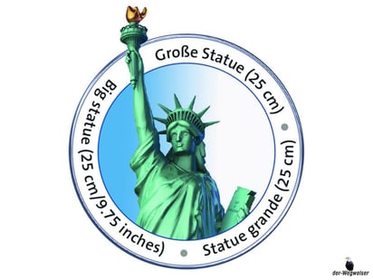 Die Besonderheit im Ravensburger 125845 Puzzle Paket ist, dass Sie eine mit knickbaren Kunststoffteilen Freiheitsstaue in 3D erstellen können.