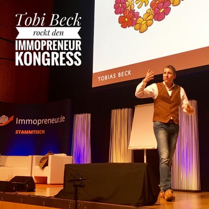 freaky finance, Immopreneur Kongress 2017, Hauptbühne, Darmstadtium, Tobias Beck auf der Bühne