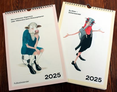 Die beiden Kalender 2025 mit Bildern von Cornelia Heinzel Lichtwark
