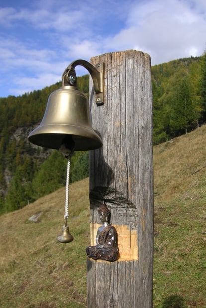 Ermitaño en los Alpes