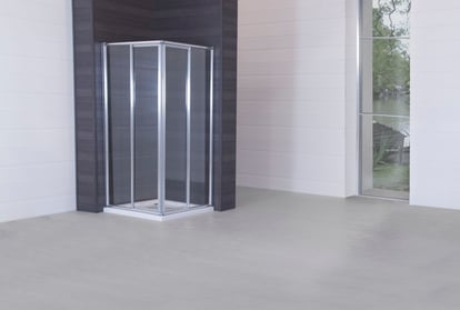 Mampara angular de ducha blanca