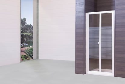 Mampara de ducha de hojas plegables