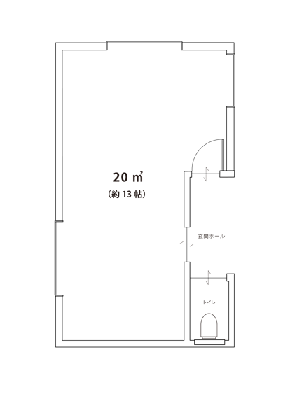 HACOオリジナルアイテム　simple move partition　case1　間取り図１