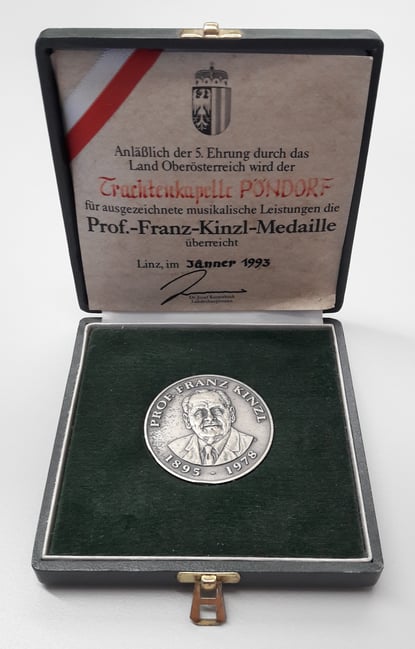 Prof. Franz Kinzl Medaille TMK Pöndorf