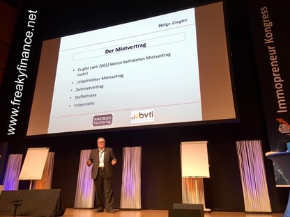 freaky finance, Immopreneur Kongress 2017, Hauptbühne, Darmstadtium, Helge Norbert Ziegler auf der Bühne