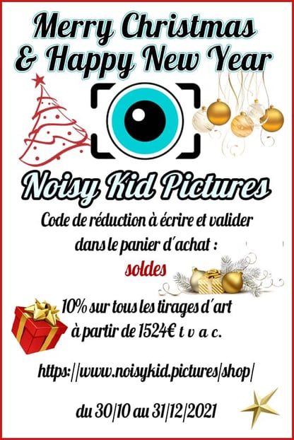 Vente de photos ou photographies Fine Art par un photographe, aussi artiste, lors des soldes de fin d´années, Noël et nouvel an.