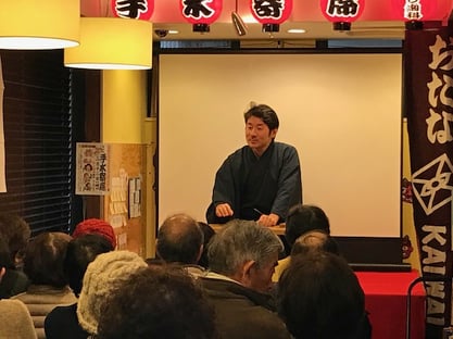 小石先生の高座で歯磨き噺