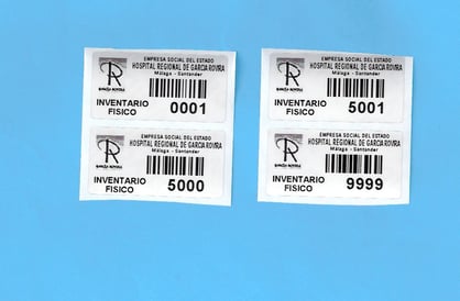 Etiqueta MV para control de inventarios