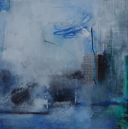 fortune, 100 x 100 cm, Acryl-Mischtechnik