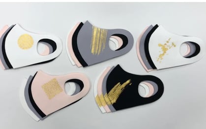 箔一様　金箔マスク