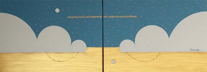 GOLDEN LAKE  2   666mm*242mm   F4*2   2022  acrylic on canvas, wood