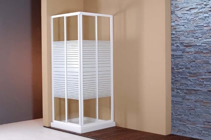 Mampara de ducha con serigrafía horizontal