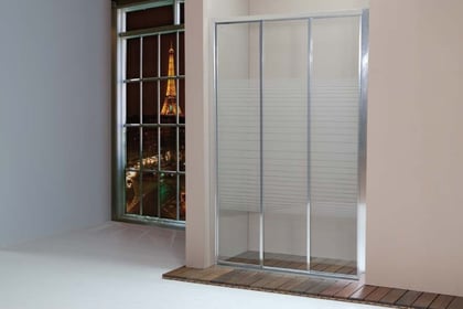 Mampara frontal con serigrafía Lineal