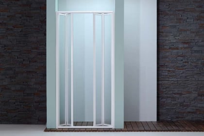 Mampara frontal de ducha de hojas plegables