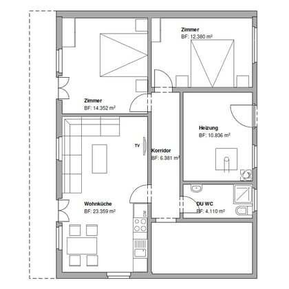 Grundriss der Wohnung