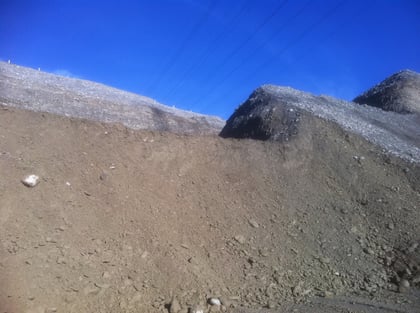 Zone d'exploitation de graviers (gravière)