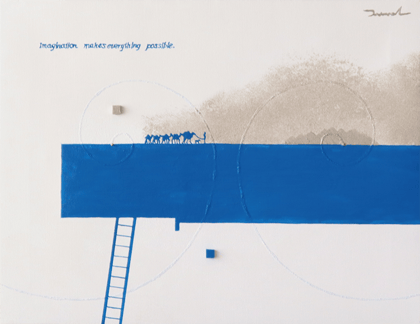 雲の上のアルケミスト  7   410mm*318mm   F6   2022  acrylic on canvas, wood