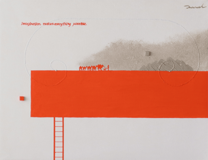 雲の上のアルケミスト  9   410mm*318mm   F6   2022  acrylic on canvas, wood