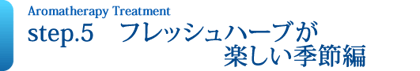 step.5　フレッシュハーブが楽しい季節編