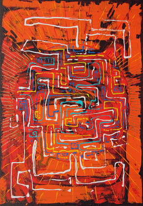 Eterno, acrylique sur support synthétique, 83 x 118 cm, 2016