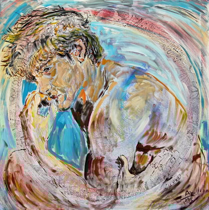 Pensamiento Universal, acrylique sur toile, 100 x 100 cm, 2015