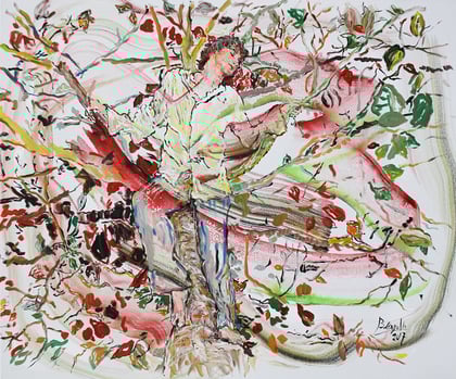 Son Âme, acrylique sur toile, 120 x 100 cm, 2017