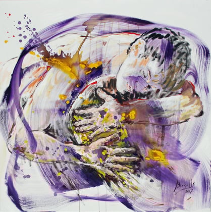 En tus Manos, acrylique sur toile, 100 x 100 cm, 2017