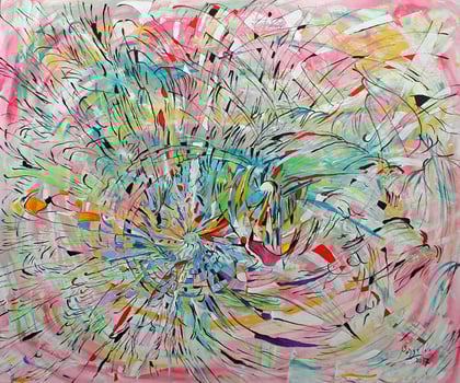 Tiempo - acrylique sur toile, 120 x 100 cm, 2017