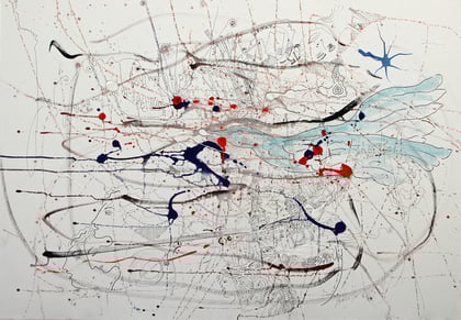 La Terre Vu Du Ciel, acrylique sur toile, 100 x 70 cm, 2015