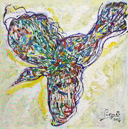 Prisme, acrylique sur toile, 100 x 100 cm, 2016