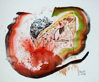 Temps Vérité, acrylique sur toile, 120 x 100 cm, 2017