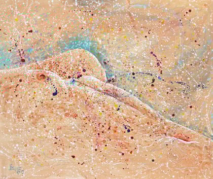 Rayonnement, acrylique sur toile, 120 x 100 cm, 2015