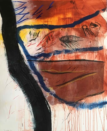 "Perspektiven", #1, 2019, Mischtechnik auf Papier auf Leinwand, 110x90 cm