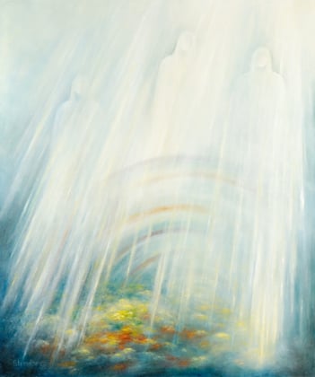 DIE SONNE TÖNT NACH ALTER WEISE 2005, Öl auf Leinwand, 100 cm x 120 cm