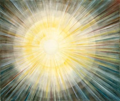 SONNE 1976, Öl auf Leinwand, 95 x 80 cm