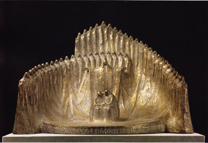 FÜRCHTET EUCH NICHT - SIEHE - ICH VERKÜNDE EUCH GROSSE FREUDE 1976, Bronze, Höhe 58 cm