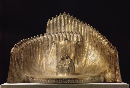 FÜRCHTET EUCH NICHT - SIEHE - ICH VERKÜNDE EUCH GROSSE FREUDE 1976, Bronze, Höhe 58 cm