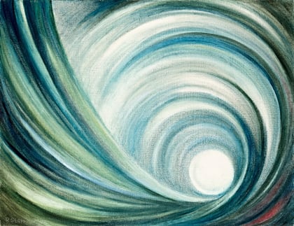 GEZEITEN 1976, Öl auf Leinwand, 85 x 65 cm